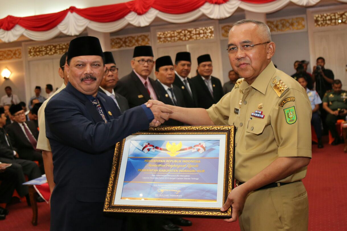 Pemkab Inhil Terima DIPA 2018 Dari Gubernur Riau
