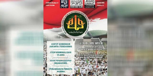 21 Februari, FUI gelar aksi bela Islam di DPR tuntut Ahok dicopot