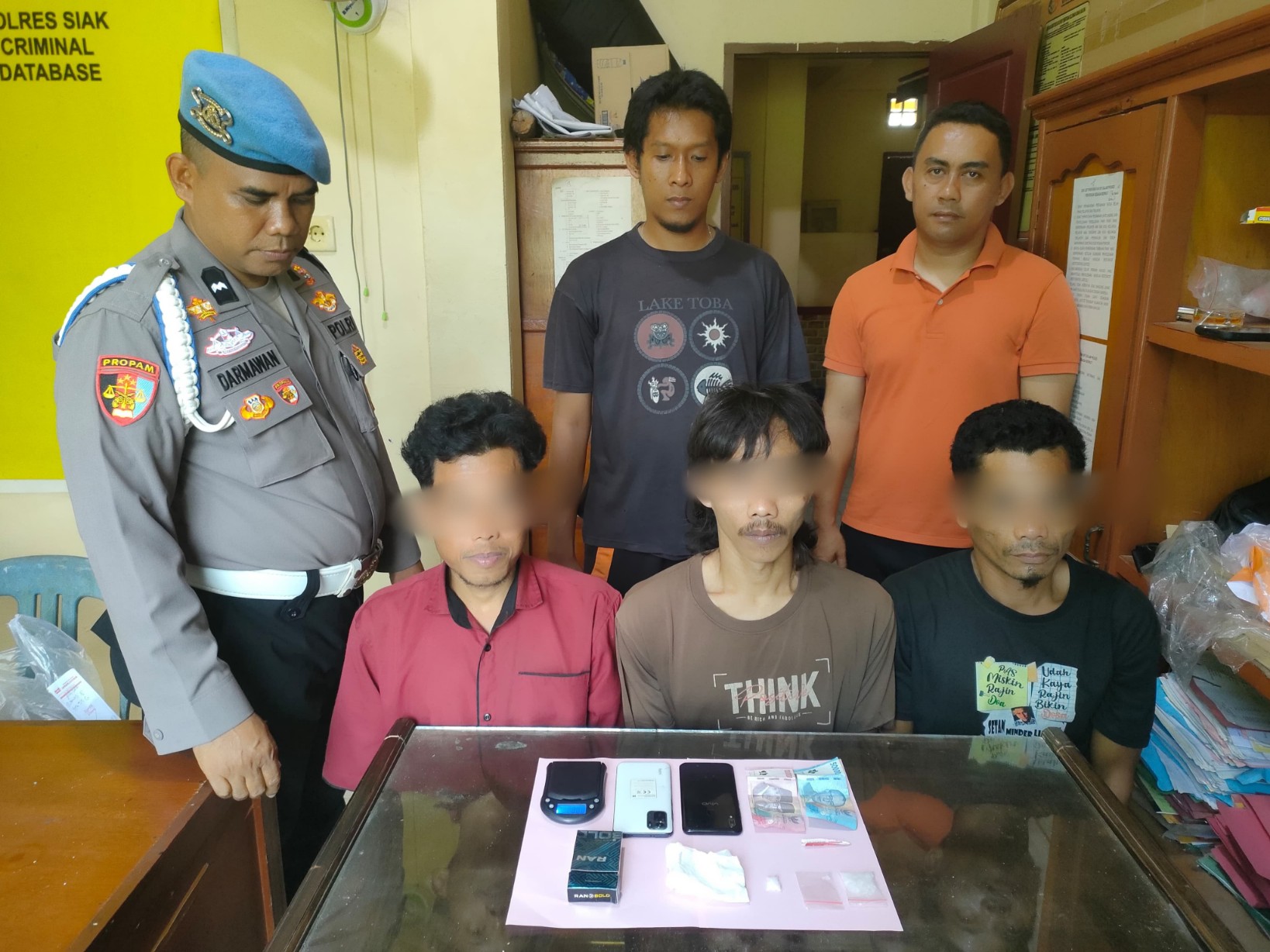 Polsek Sabak Auh Bongkar Jaringan Pengedar Sabu, Tiga Pria Diamankan