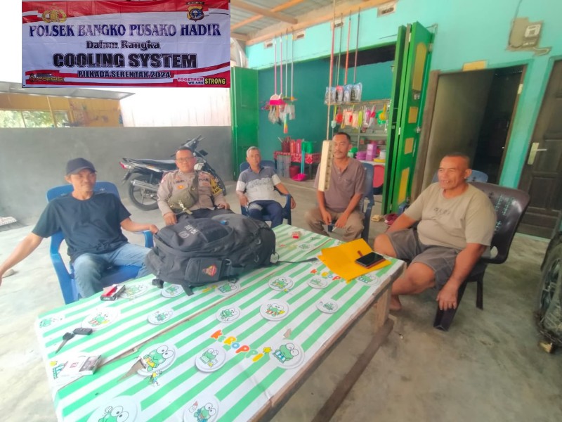 Polsek Bangko Pusako Gelar Kegiatan Cooling System Pilkada Damai dalam Ops Mantap Praja 2024