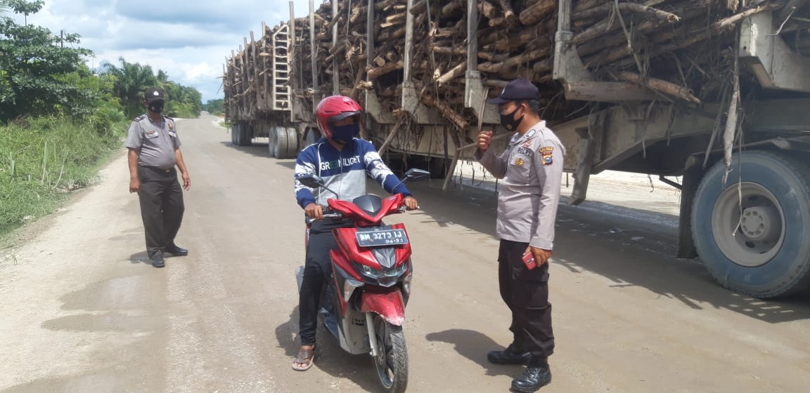 Polseksubsektor Pelalawan Rutinkan Operasi Yustisi Prokes Covid 19