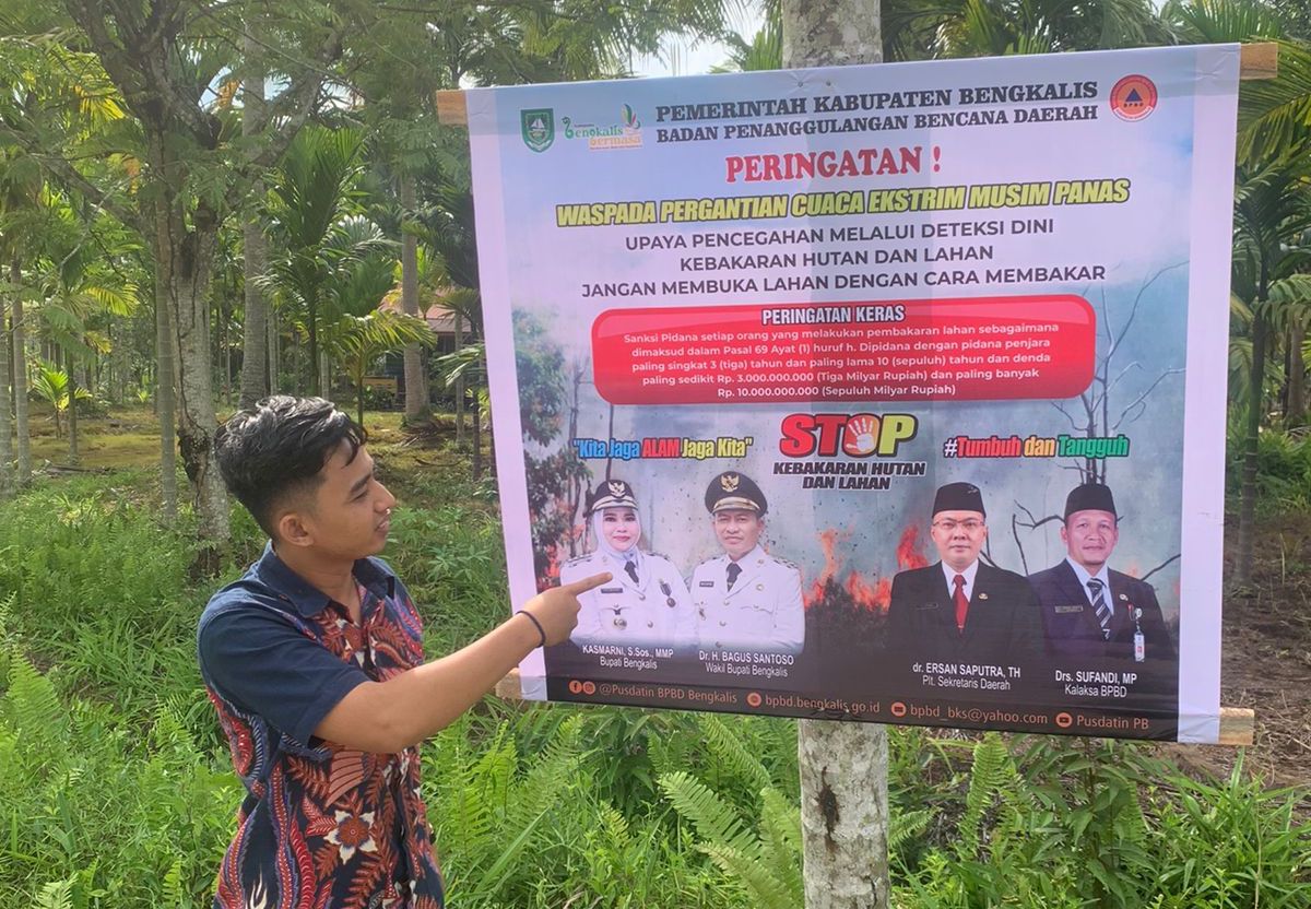 Peringatkan Tegas BPBD Bengkalis Bagi Pembakar Lahan