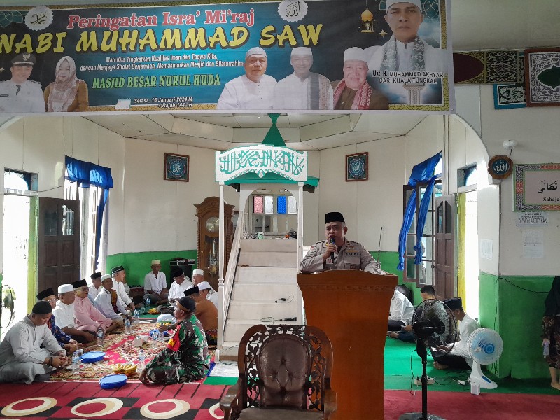 Memperingati Isra Mi'raj, Kapolsek Enok Gelar Cooling System dan Pesan Kamtibmas