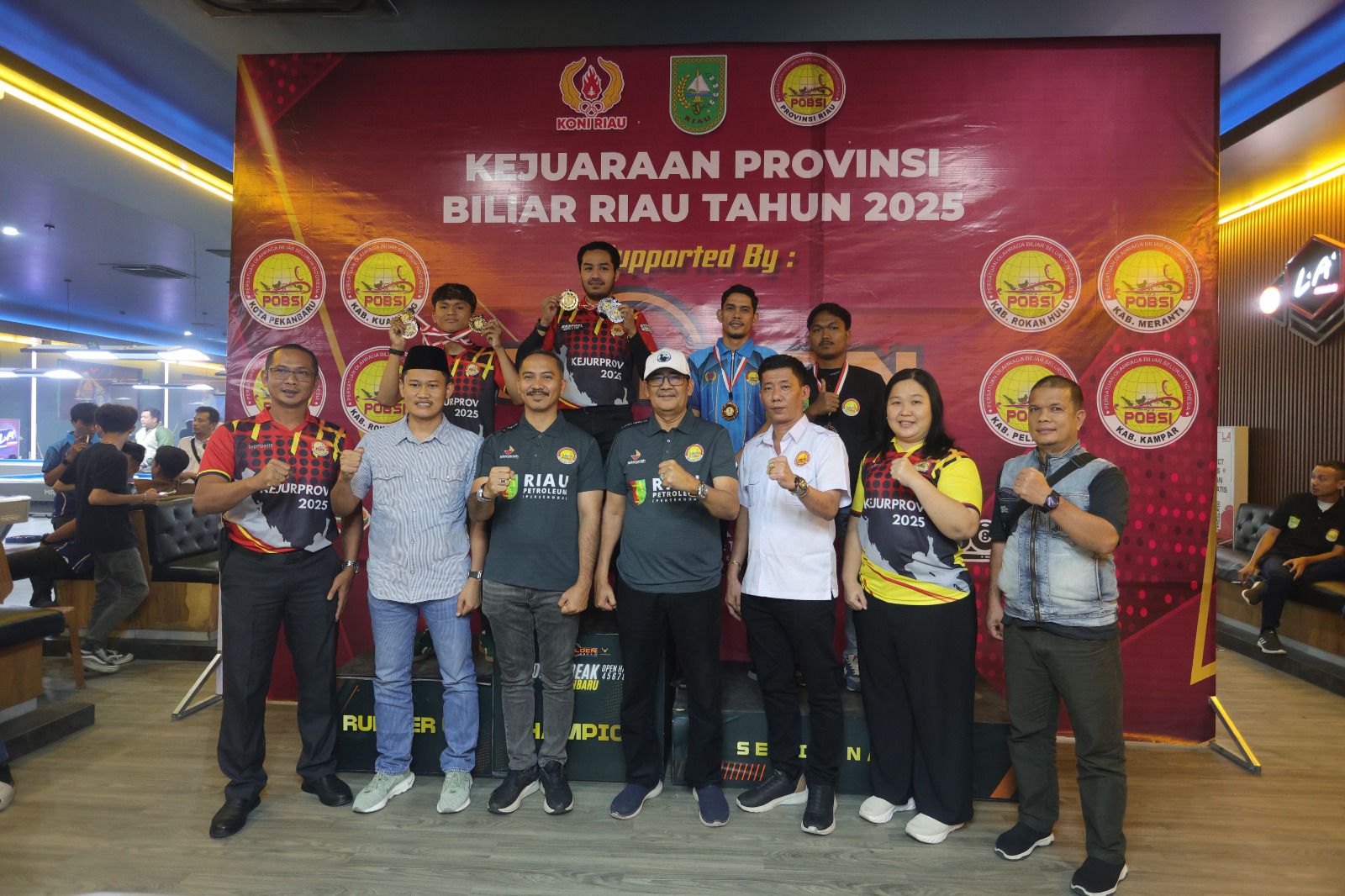 Pekanbaru Raih Juara Umum Kejurprov Biliar Riau 2025