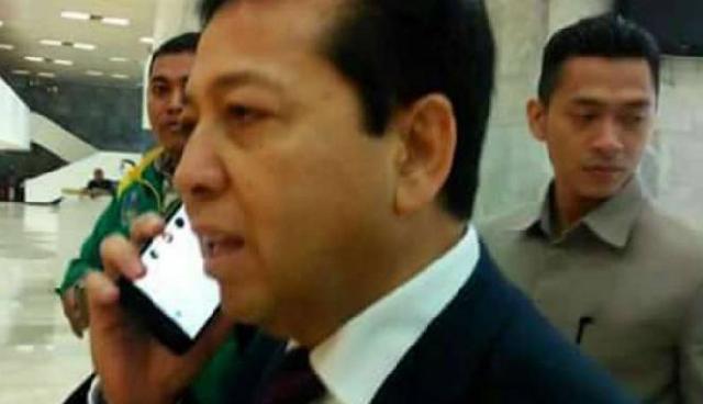 Foto Setya Novanto Pura-pura Telepon Jadi Viral