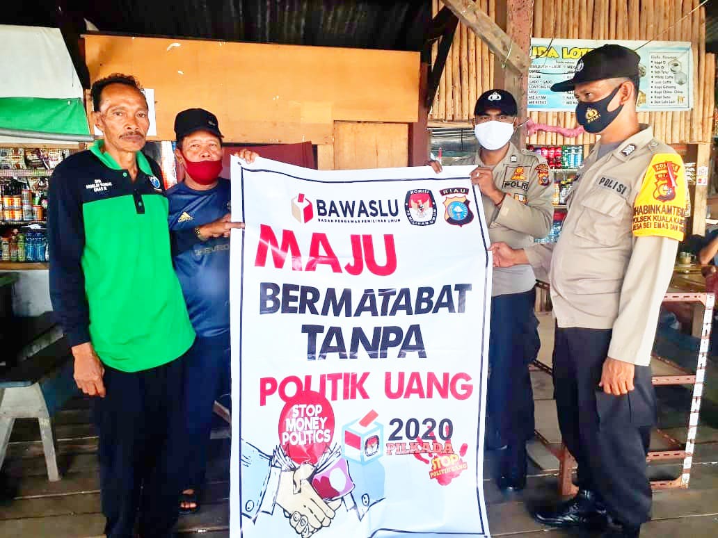 Polsek Kuala Kampar Sosialisasikan Tolak Politik Uang