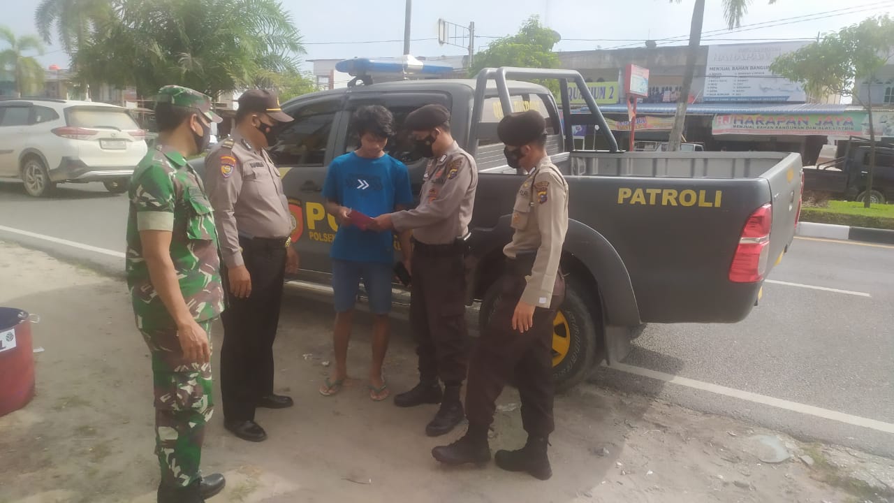 Polsek Pangkalan Kerinci Gelar Operasi Yustisi, Sasar Pengguna Jalan Lintas Timur