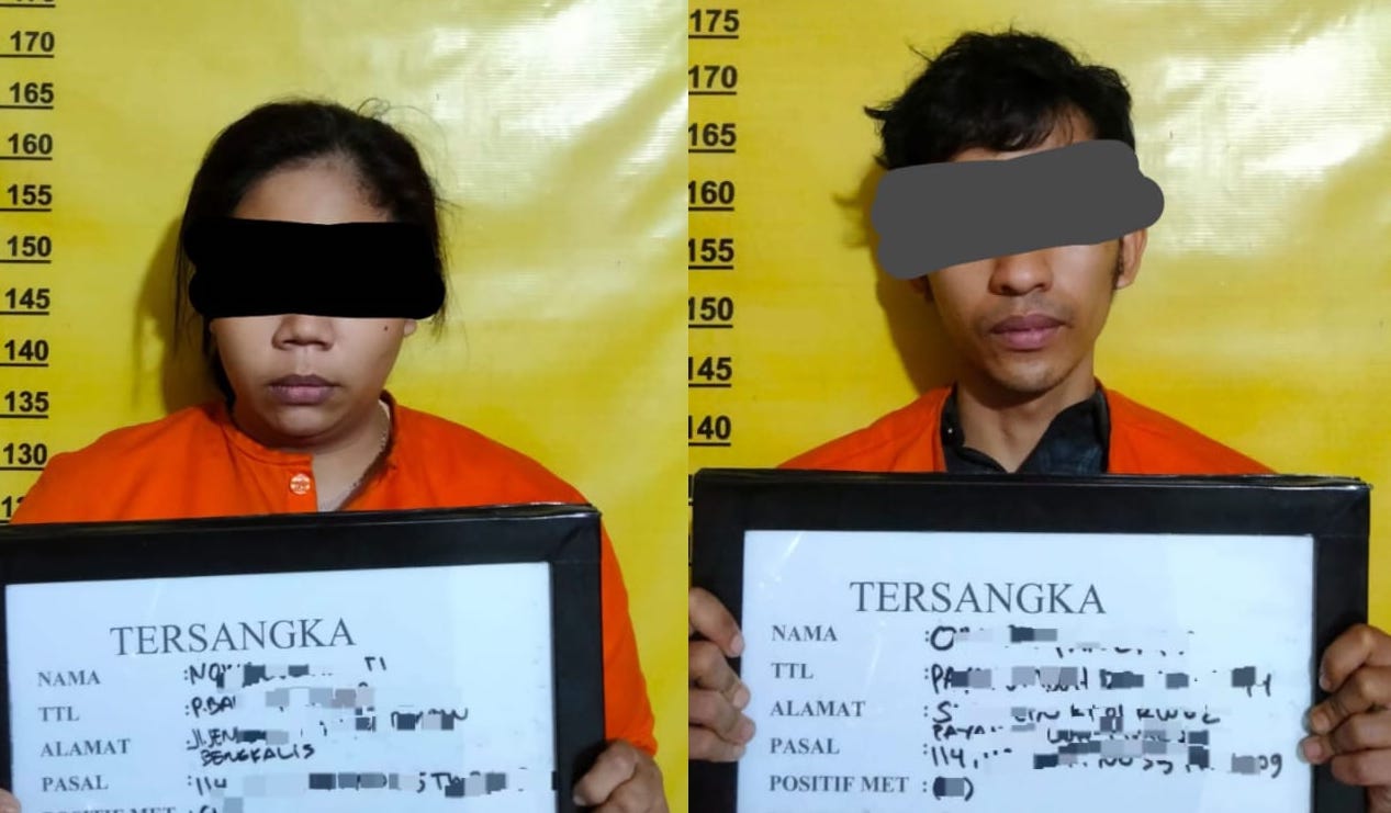 Diduga Edarkan Sabu, Sepasang Kekasih Diamankan Polsek Bukit Raya