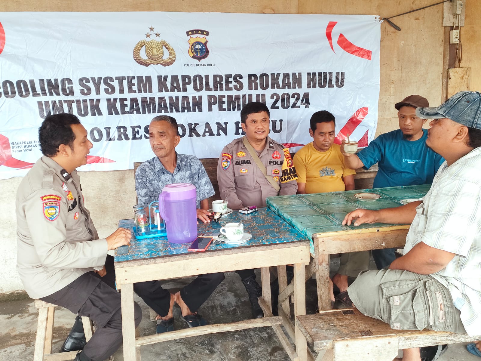 Polsek Rambah Gandeng Masyarakat Sukseskan Pemilu Damai 2024