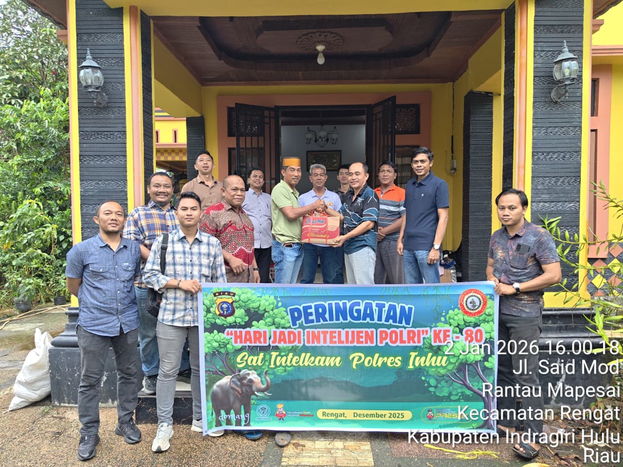 Berbagi Sembako hingga Silaturahmi, Satintelkam Polres Inhu Peringati HUT Intelijen ke-80