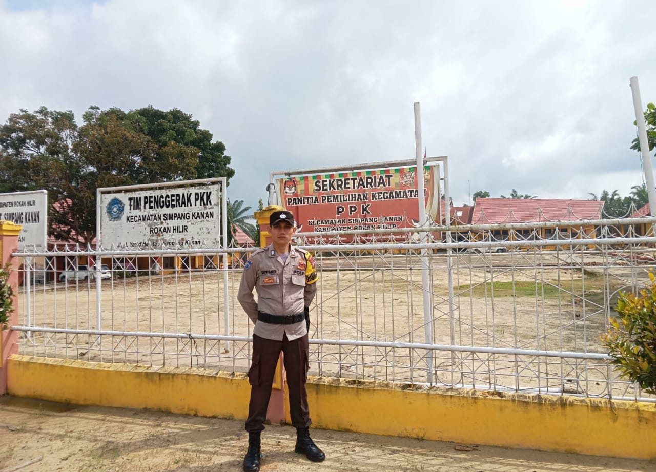 Bhabinkamtibas Ajak PPK Simpang Kanan Rohil Bersinergi Sukseskan Pemilu