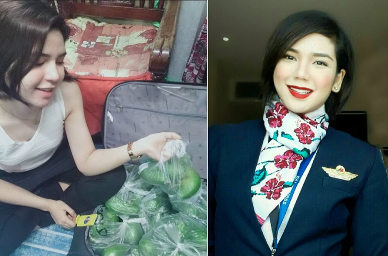 Empat Potret Pramugari Cantik Banting Stir Jualan Alpukat