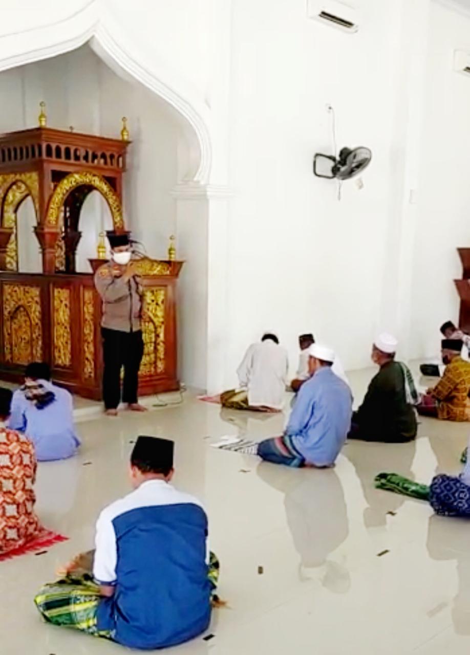 Jumling Polsek Kerumutan, Kapolsek Himbau Jemaah Taat Prokes