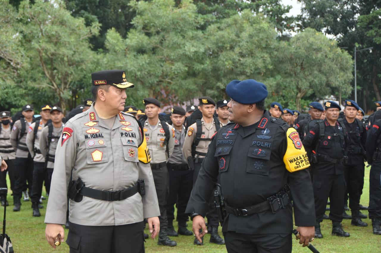 Satuan Brimob Polda Riau Apel Kesiapan dalam Rangka Pengamanan Pemilu 2024