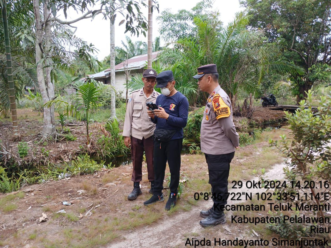 Jaga Kamtibmas Pilkada, Polsek Teluk Meranti Gencarkan Patroli Udara Cegah Karhutla