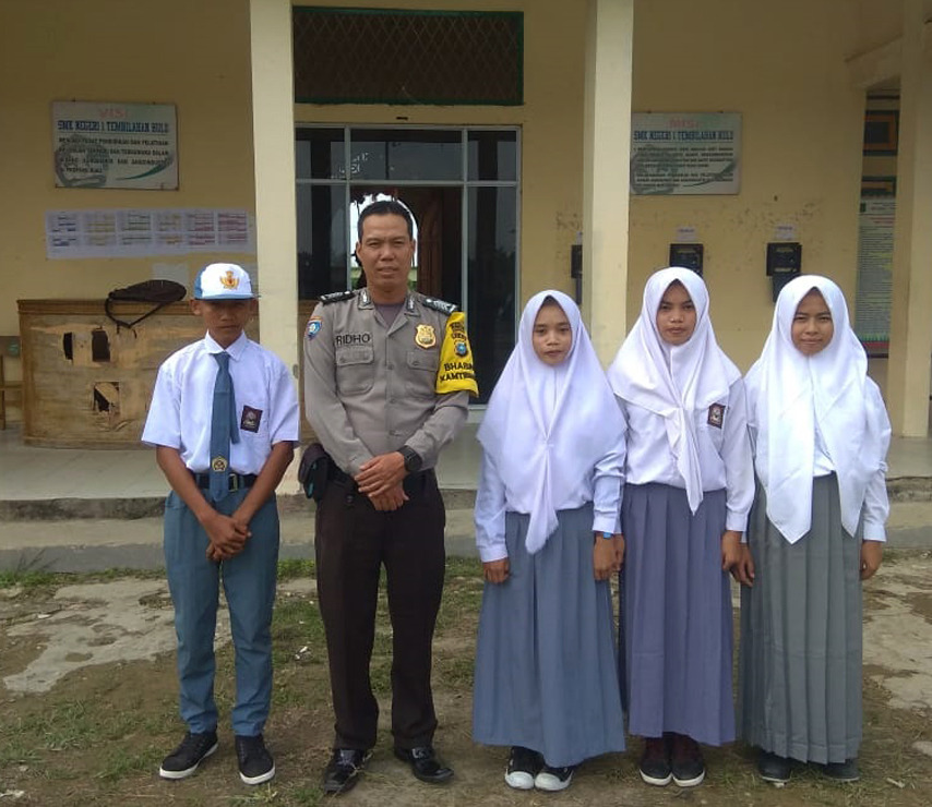 Bantu Anak Putus Sekolah, Anggota Polsek Tembilahan Hulu Lakukan Koordinasi