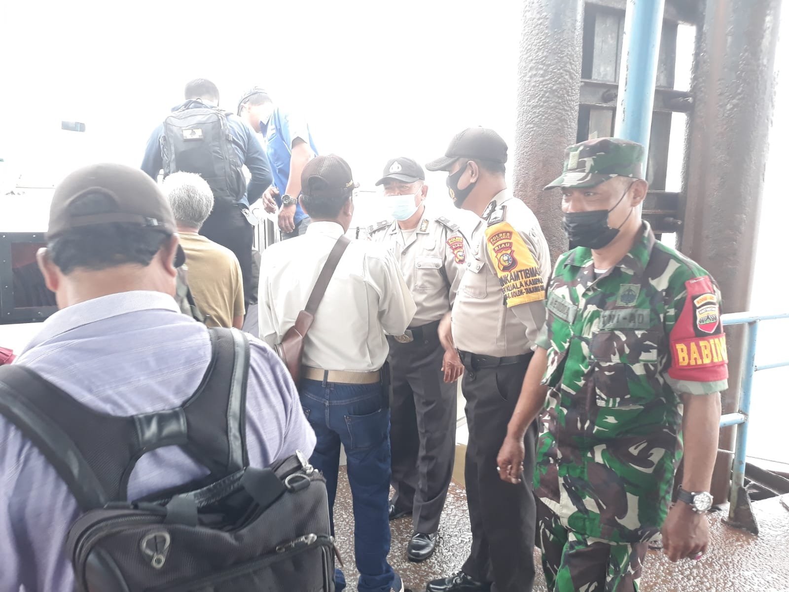 Prokes di Pelabuhan Teluk Dalam di Pantau Polsek Kuala Kampar