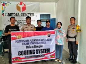 Kapolsek TPTM Rajut Sinergitas dengan Panwascam untuk Pilkada Damai di Rokan Hilir
