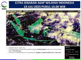 Asap Karhutla Riau Mulai Menyeberang ke Teluk Kemang Malaysia
