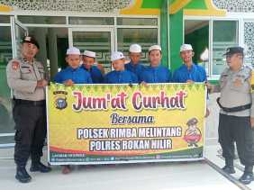 Polsek Rimba Melintang Cooling System Pemilu 2024 dan Jumat Curhat di Pesantren Al Muhsinin