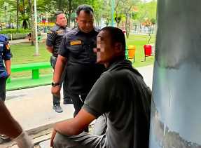 Ganggu Kenyamanan Pengunjung, Dinsos Pekanbaru Amankan ODGJ di RTH Kaca Mayang