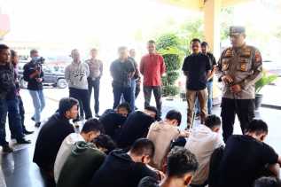 15 Orang Diduga Komplotan Geng Motor Yang Aniaya Warga di Pekanbaru Ditangkap