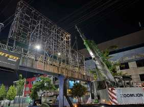 Tak Layak Pakai dan Ganggu Estetika Kota, JPO di Tuanku Tambusai Pekanbaru Dibongkar