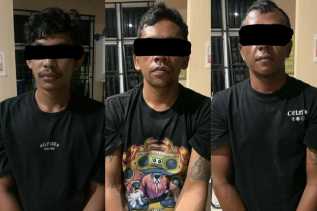 Rampas Motor dan HP Pelajar di Kuansing, Tiga Pria Bertato Diamankan Polisi