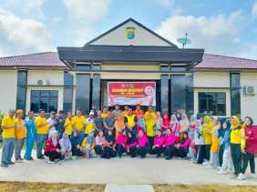 HUT Bhayangkara ke-78, Polsek TPTM Gelar Bakti Kesehatan Bersama TNI dan Masyarakat Rohil