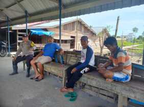 Polsek Batang Tuaka Kampanyekan Pemilu Damai 2024 di Desa Tanjung Siantar