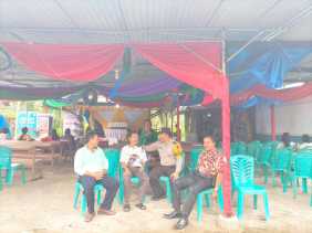 Aipda Marudut Sosialisasikan Pemilu Damai 2024 di Gereja Pouk Maranatha Bagan Jaya