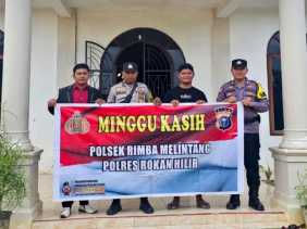 Minggu Kasih, Polsek Rimba Melintang Ajak Jemaat GPDI Imanuel Jaga Kamtibmas dan Aktifkan Satkamling