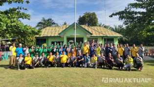 Kompak Tingkatkan Sinergitas, Polsek Tanah Putih Tanjung Melawan Olahraga Bersama di Koramil 02 Tanah Putih