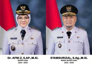 4 Juni, Gubernur Riau Bakal Lantik Afni-Syamsurizal sebagai Bupati dan Wakil Bupati Siak