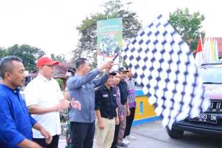 Seminggu di Pekanbaru, Sekdako Lepas Bendera Kirab Pemilu ke Kampar