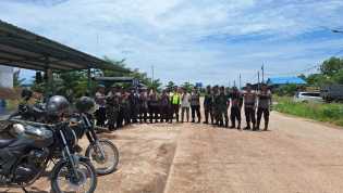 Polsek Bangko Pusako Gelar Patroli Gabungan Berskala Besar, Pastikan Situasi Kondusif