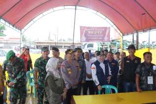 Kapolres Inhu, Bupati dan Pamatwil Pantau Pemilu di 7 Kecamatan