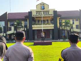 Kapolres Kuansing Pimpin Apel Persiapan Kunjungan Kerja Presiden RI ke Riau