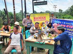 Kasat Lantas Inhu Buka Rumah Makan di Titik Rawan Laka Lantas, Imbau Pemilu Damai
