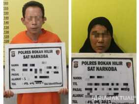 Pasangan Suami Istri di Rohil Kompak Jadi Pengedar Sabu