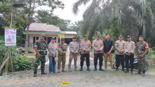 Polisi Amankan Kampanye Calon Bupati Inhil di Kecamatan Kemuning
