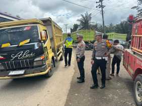 Dirlantas Polda Riau Turun Langsung Pantau Jalintim dan Lokasi Ledakan Pipa Gas di Inhil