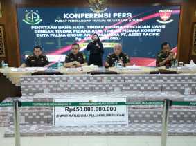 Kejagung Sita Rp450 Miliar dari PT Asset Pasific Terkait Kasus Pencucian Uang
