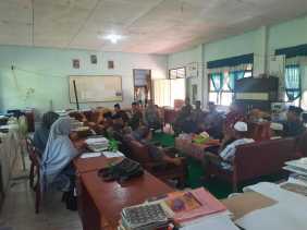 Pisah Sambut Kepala Sekolah di Inhil Dijadikan Momen Sosialisasi Pemilu Damai Kapolsek Enok