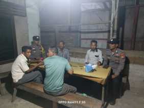 Polsek Bangko Pusako Patroli Malam, Ajak Warga Perkuat PAM Swakarsa dan Satkamling