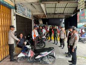 Polsek Jajaran Polres Bengkalis dan TNI Gelar Patroli Sinergitas Jelang Pilkada Serentak