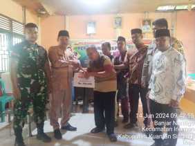 21 Keluarga di Banjar Nan Tigo Terima BLT Dana Desa Triwulan Pertama 2024