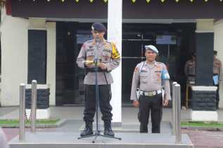 Pimpin Apel Pergeseran Pasukan PAM TPS, Ini Pesan dan Arahan Kapolres Inhu