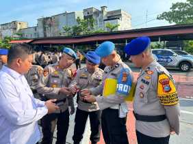 Cegah Judol dan Pinjol, Polres Inhil Periksa Gawai Personel