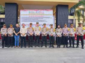 Polres Rohil Deklarasi Tertib Berlalu Lintas Demi Pemilu Damai 2024